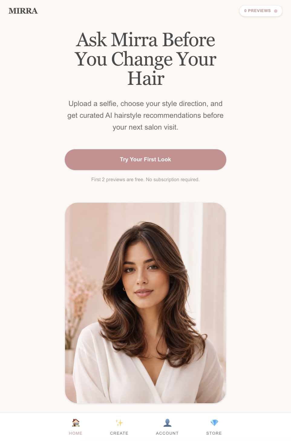 Ask Mirra mobile preview